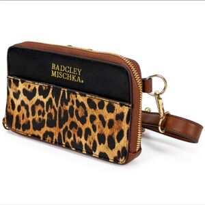Badgley Mischka Travel Fanny Pack - Brown Leopard Print NWT